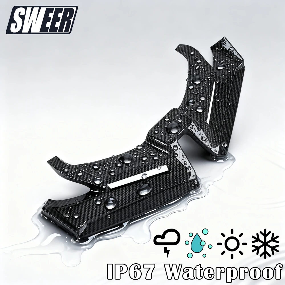 

Motorcycle Front Fairing Aero Wing Cover Compatible With Honda PCX160 2021-2025 Front Spoiler Winglets Aerodynamic Wing Spoiler