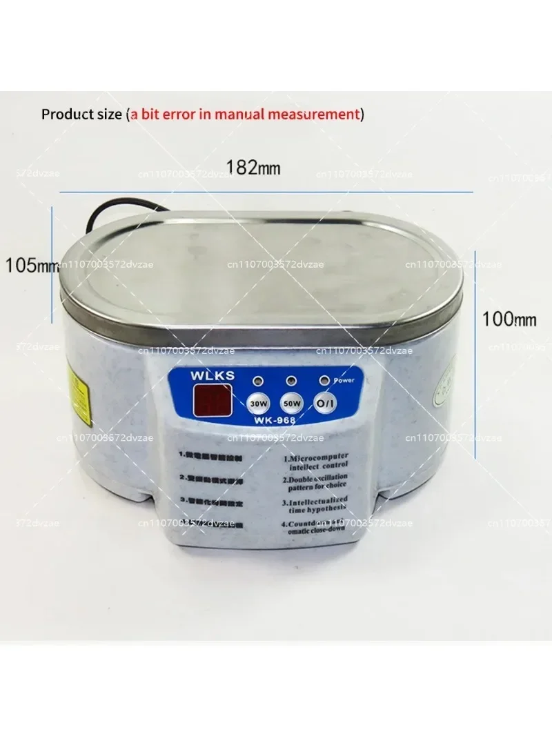 

968 Ultrasonic Cleaner 40KHZ 30W/50W Jewelry Watch Mobile Phone Motherboard Metal Glasses Cleaning Equipment