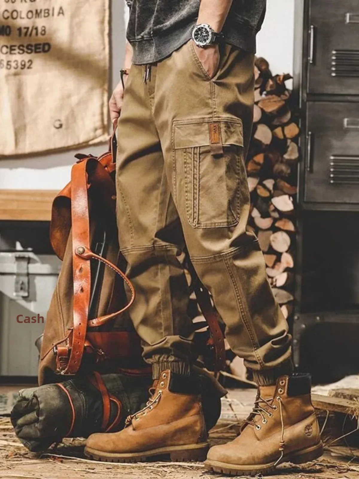 

Men's Outdoor Workwear Pants Harlan Loose Fit Hard Cloth Trousers Tactical Workwear Long Pants Youthful Energy Style Basic Color