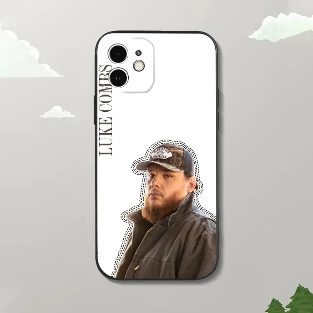 Zanger L-Luke C-Kammen Telefoonhoesje voor iPhone 15,14,13,12 Mini 11 Pro XR,X,XS,MAX 7,8 Plus Siliconen Cover Zacht Zwart