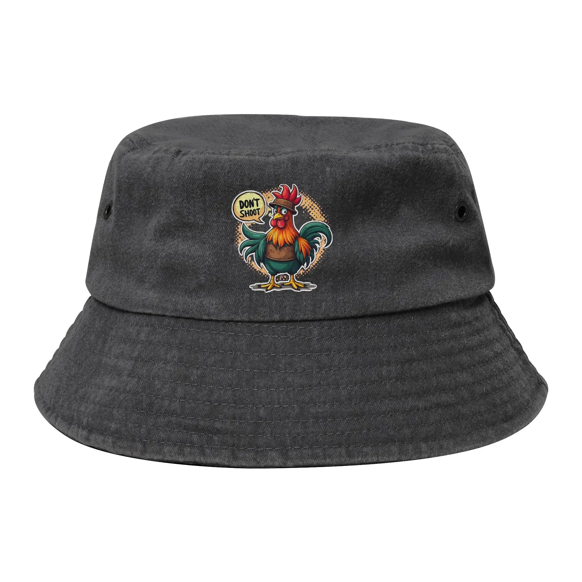 Women Men Distressed Washed Bucket Hat ARC Raiders Chicken Dont Shoot Vacation Fishing Cap  Bob Hat Gift