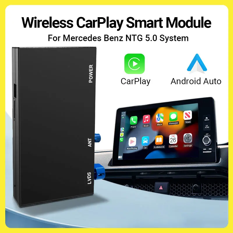 Wireless Carplay Module Android Auto Upgrade Suitable For Mercedes Benz C Class GLC S V Class A B CLA CLS/GLA GLE GLS E NTG5.0