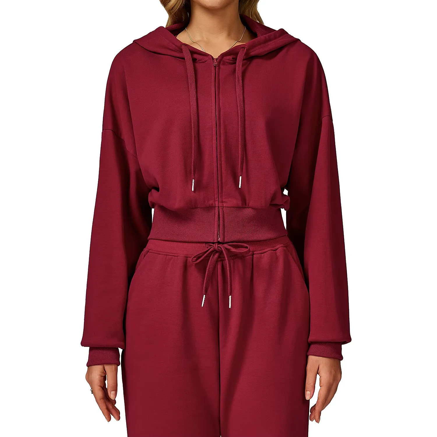 

Women's Reversible Zip-Up Hooded Sweatshirt Loose Fit Gym Running Sportswear Autumn Winter Casual Pullover Plus Size