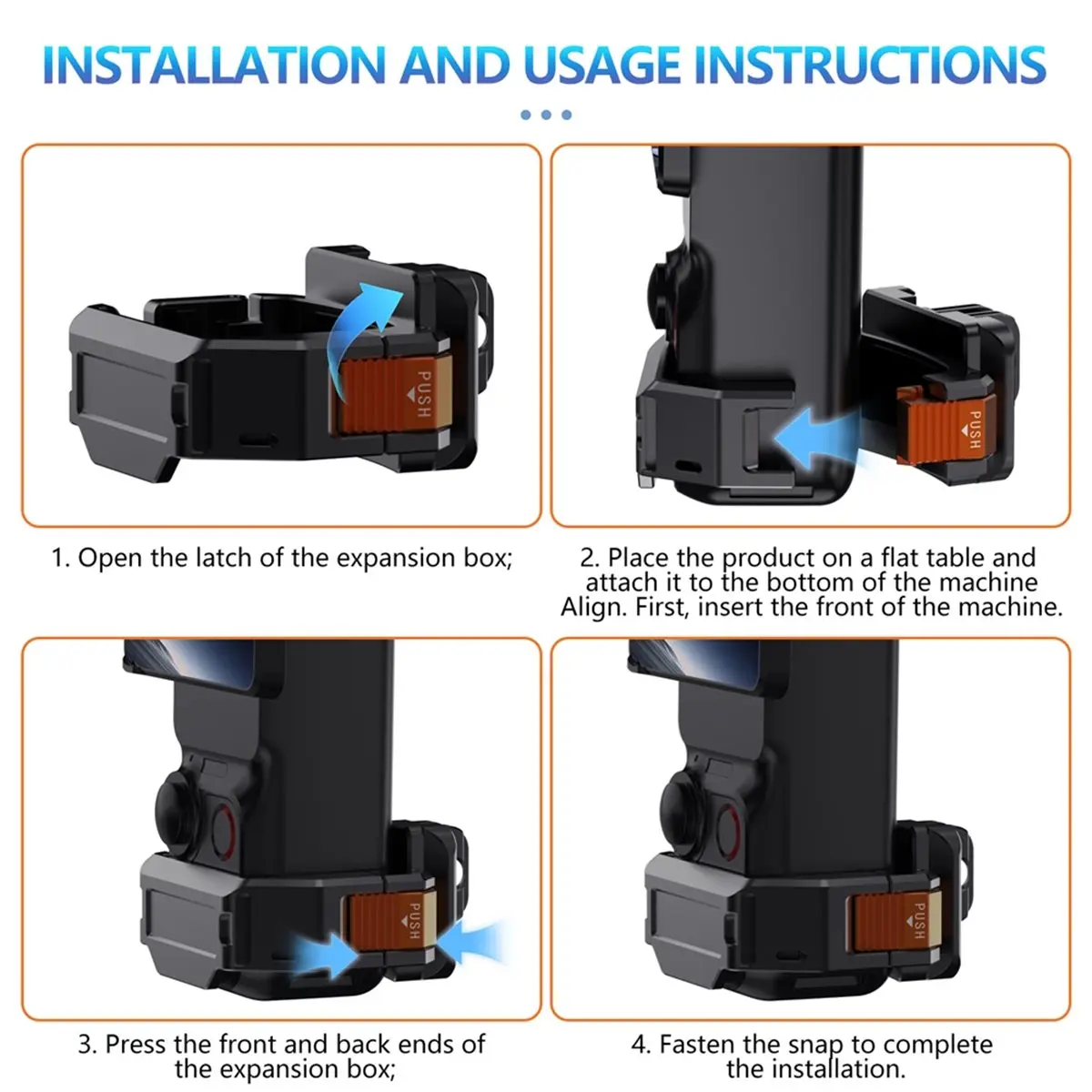 

Быстроразъемный адаптер расширительной рамы для Pocket 3, металлический адаптер для штатива для камеры, зажим для рюкзака, руль