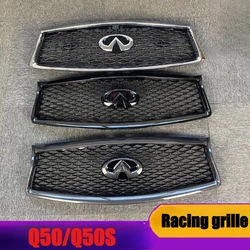 Suitable for 14-21 models of Infiniti Q50/S Black Knight grille sports insurance front bumper new Q50L grille bumper