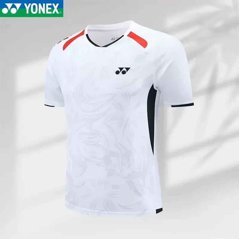 YONEX 2024 Nowy kombinezon do badmintona Tenis Szybkoschnący top T-shirt z krótkim rękawem Pochłaniający pot Dezodoryzujący Oddychający ﻿