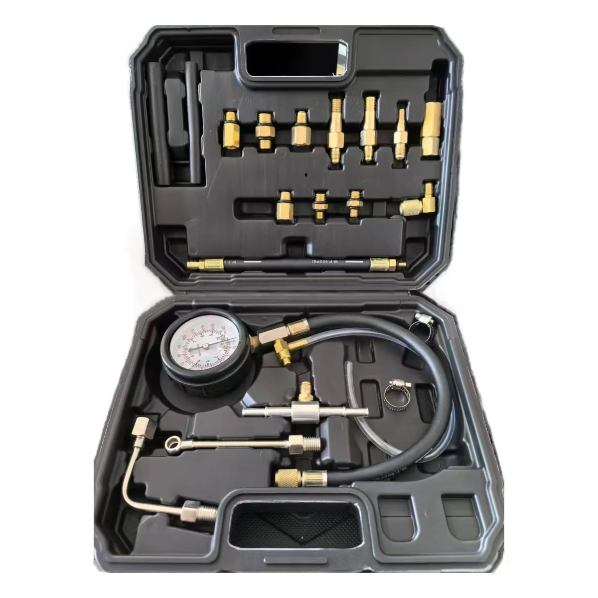 

TU-114 fuel injection pressure tester kit 0-140 PSI professional automobile fuel pressure gauge, suitable for most cars and truc