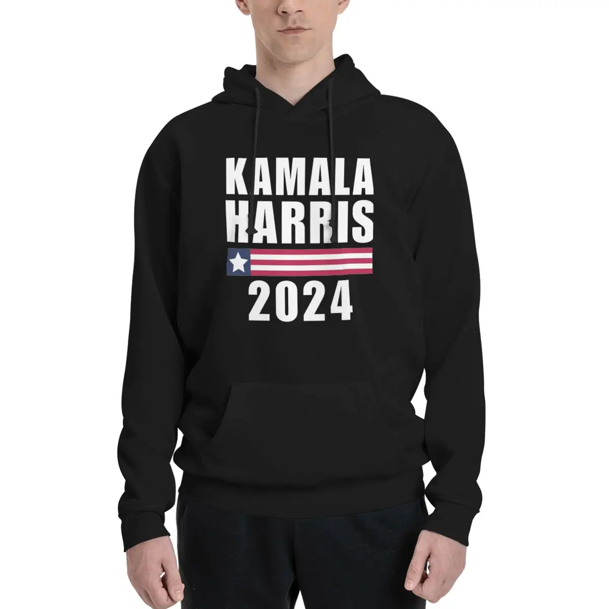 Kamala Harris 2024 Madam President Hoodie Men Women Sweatshirt Graphic Print Kanga Pocket Hoodies Pullover Long Sleeve Shirts