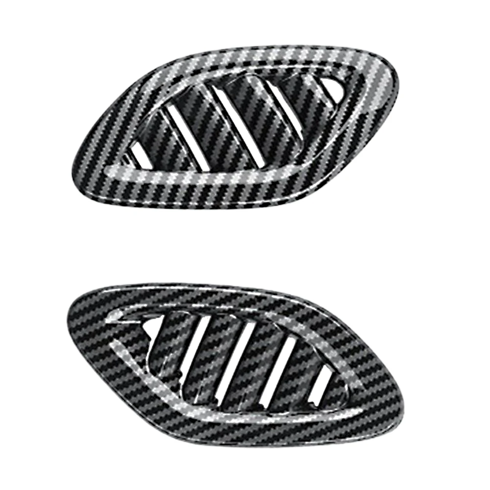 

2 шт., передняя верхняя крышка вентиляционного отверстия автомобиля, накладки из углеродного волокна ABS для Chevrolet Trax 2023-2024, автомобильные аксессуары