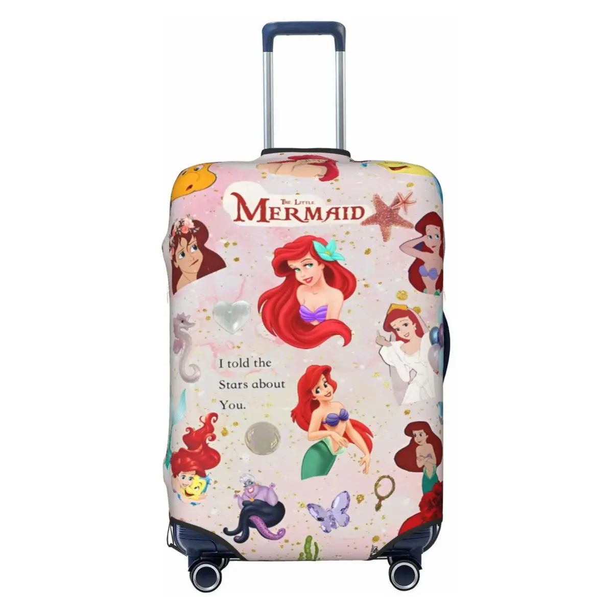 

Little Mermaid Ariel Cartoon Suitcase Cover Strectch Business Protector Luggage Case Holiday
