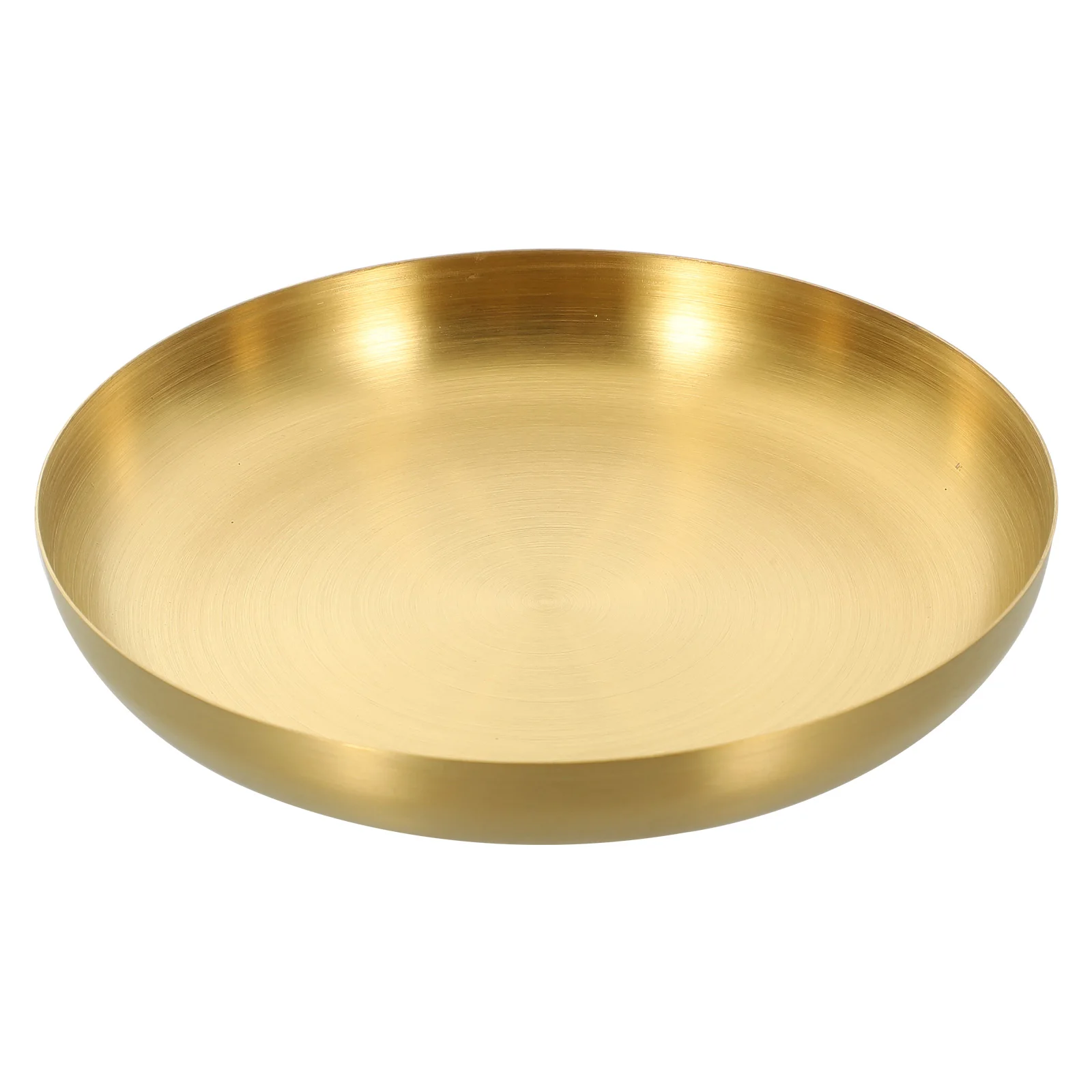 

Stainless Steel Steak Plate Round Snack Serving Tray Divided Child Food Trays Smooth Surface Easy Clean for Family