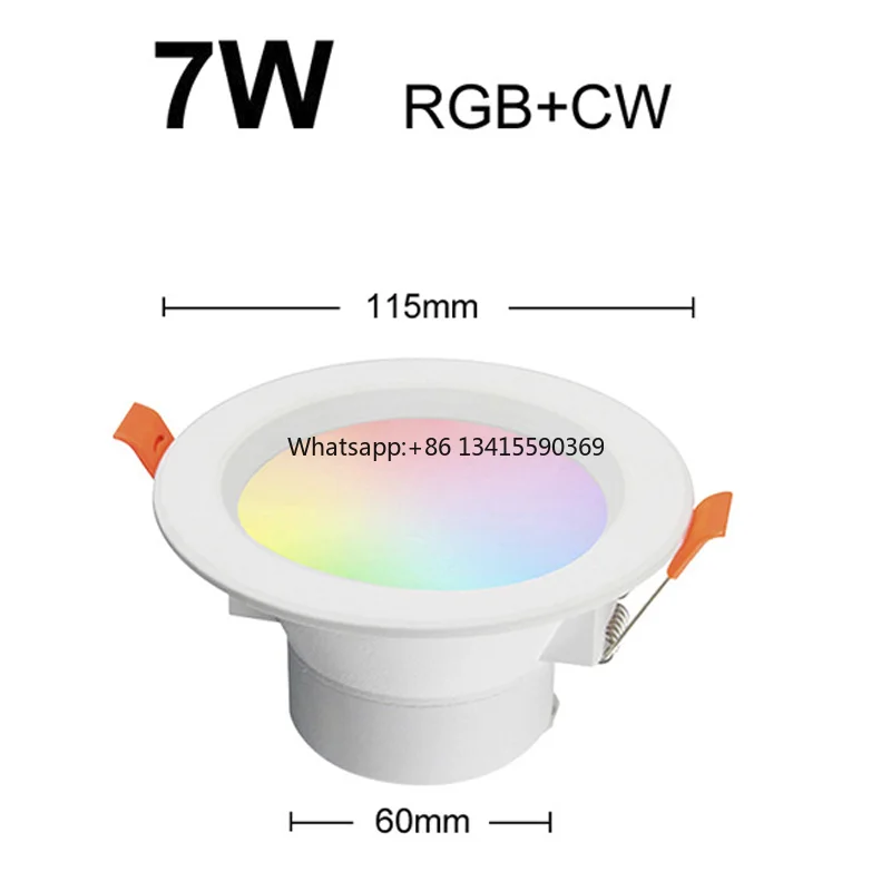 

WB06 7W 9W 16million Color RGB 2.4Ghz Tuya Smart Life APP Control Voice Control LED Downlight With Timer Function