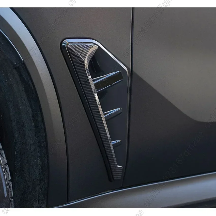 For BMW X5 G05 X5M F95 2019 2020 2021 2022 2pcs Car Side Fender Sticker Shark Gill Air Flow Wing Vent Trim Gloss Black - Image 2