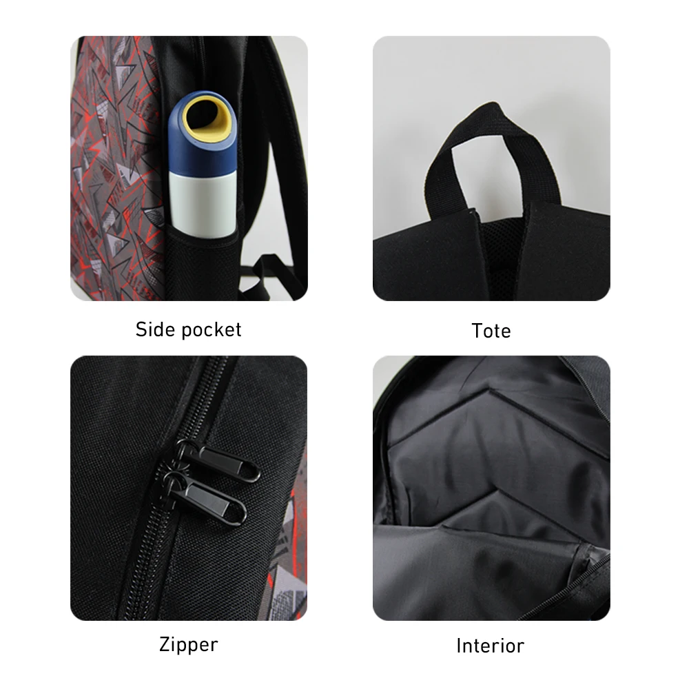 Ransel Modis Kartun Ransel Tahan Air Netral Wanita Ransel Modis Kapasitas Besar Anak Mochila