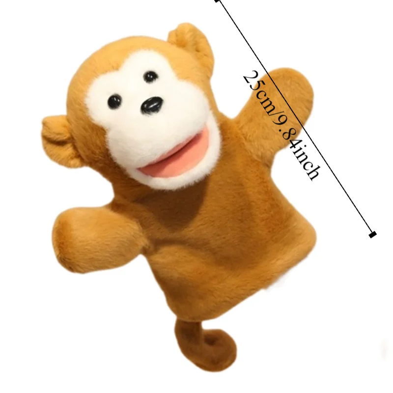 Marionnette à main en forme d'animal grenouille, canard, bouche mobile, requin en peluche, jouets de Simulation, main douce, histoire de doigt, cadeau pour enfant