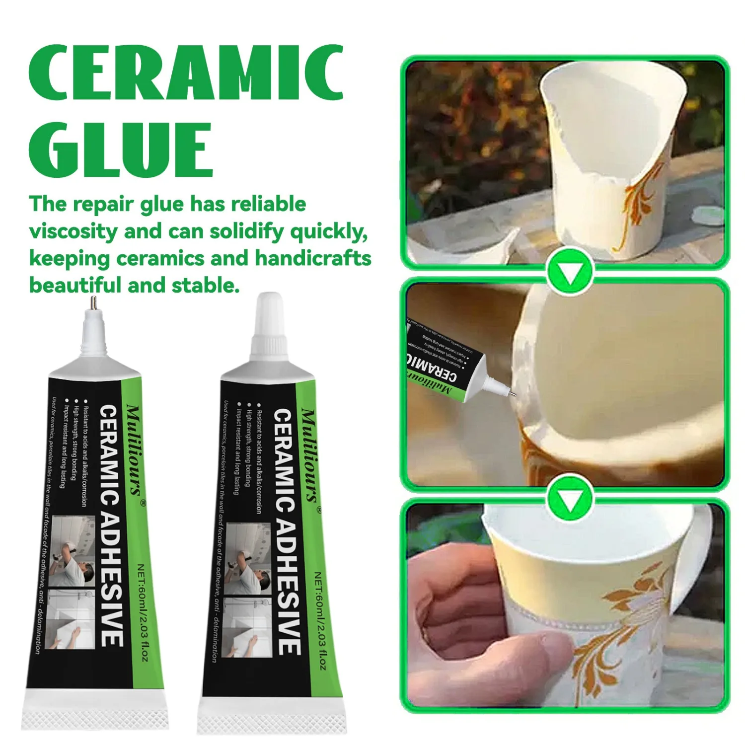 

Керамический ремонтный клей, ультра-сильный фиксирующий герметик, клей без гвоздей для сломанной керамической тарелки, чашки, чаши, ванны, ремесло, художественное восстановление