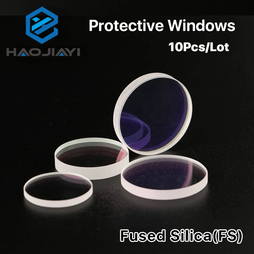 10Pcs Hot Sale Size Optical Laser Protective WIndows 18*2 27.9*4.1 30*5 37*7 1064nm Quartz Fused Silica for Laser Head