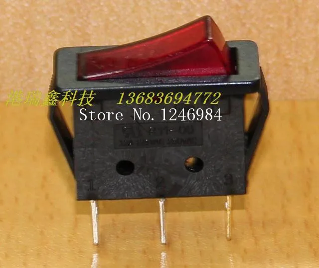 [SA]Power switch HIGHLY HIGHLY red illuminated rocker R11-3BL long flat rocker switch R11-00--100PCS/LOT
