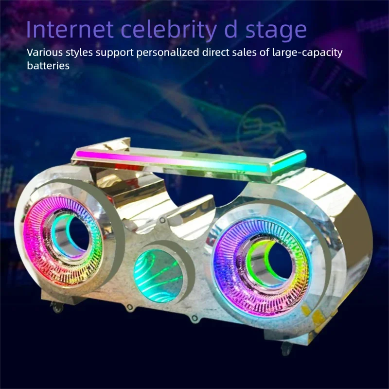 LED DJ Table for Bar KTV Private Room Mobile Disc Player Nightclub Mixing Console DJ Equipment