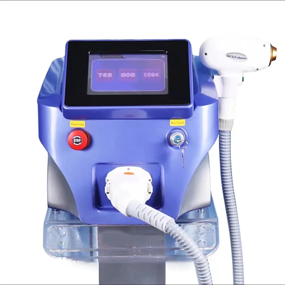 Diode Laser 755 808 1064nm Multi Wavelengths Hair Removal Machine Cooling Head Painless Laser Epilator Face Body Hair Removal