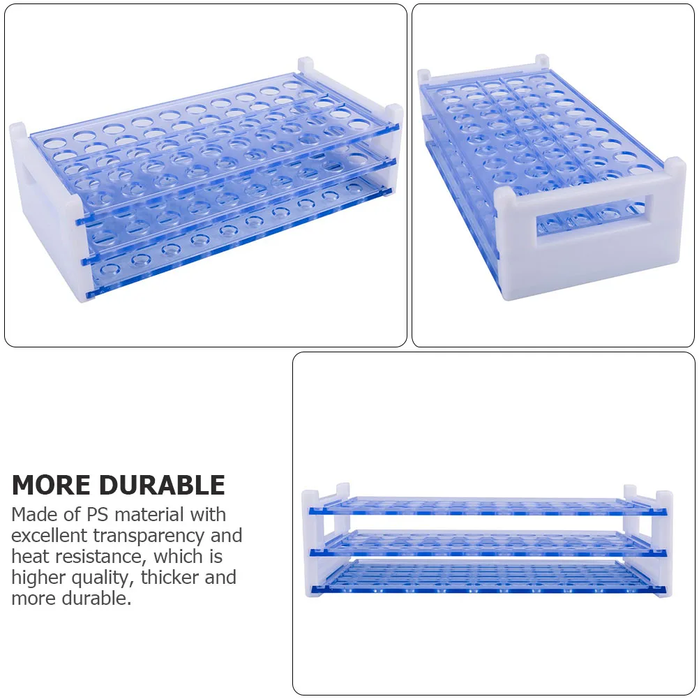 

51 Pcs Support Plastic Test Tube Rack Chemistry Experiment Equipment Stand Tubes Storage