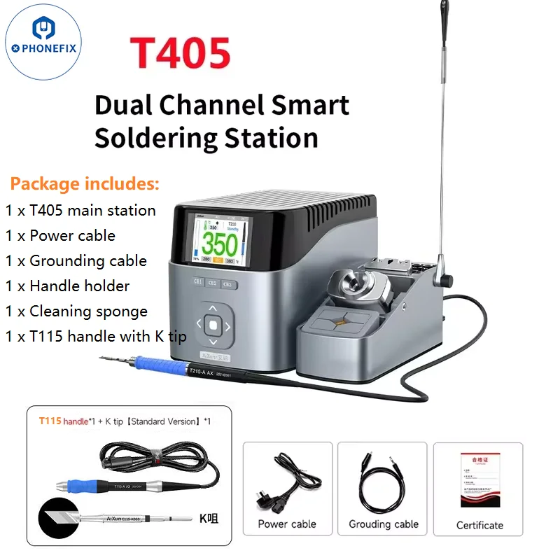 ใหม่ Aixun T410 T405 T435 BGA Soldering Station สนับสนุน T245 T210 T115 จับสําหรับโทรศัพท์มือถือ PCB เมนบอร์ดซ่อมอิเล็กทรอนิกส์
