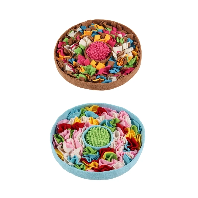 

Dog Toy Snuffle Pad Colorful Treat Dispensing Interactive Chew Toy Relieving Stress Snuffle Mat for Large Dogs Dropship