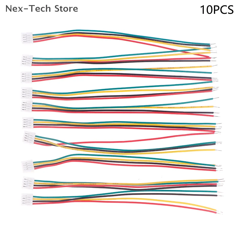 10 قطعة JST GH سلسلة 1.25 موصل مع سلك GH1.25 4P/5P/6 دبوس 10 سنتيمتر 1571 28 AWG 1.25 مللي متر مع قفل الأسلاك الطرفية