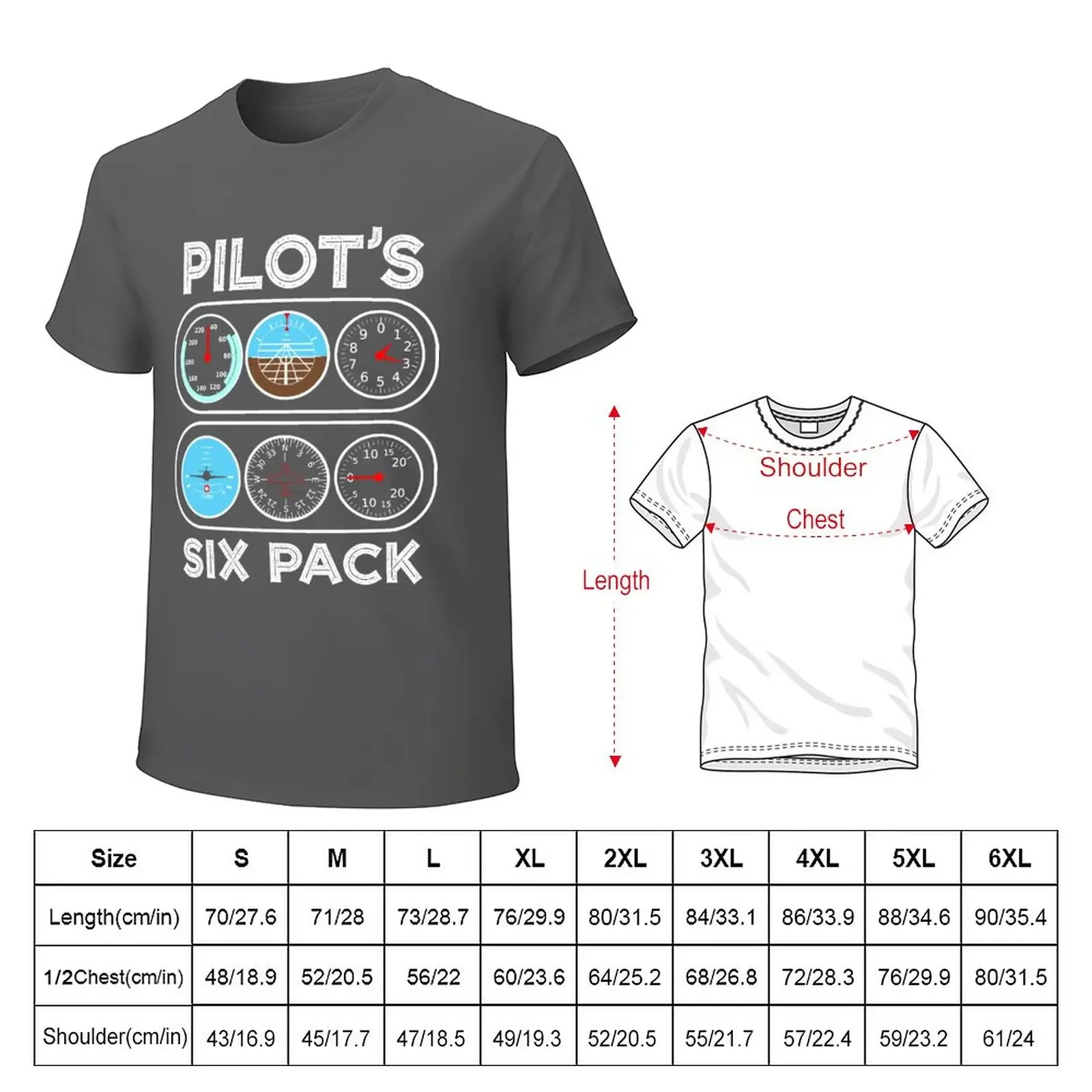 Pilot's six pack - Funny Pilot Gift T-Shirt tops Aesthetic clothing korean fashion mens t shirt graphic