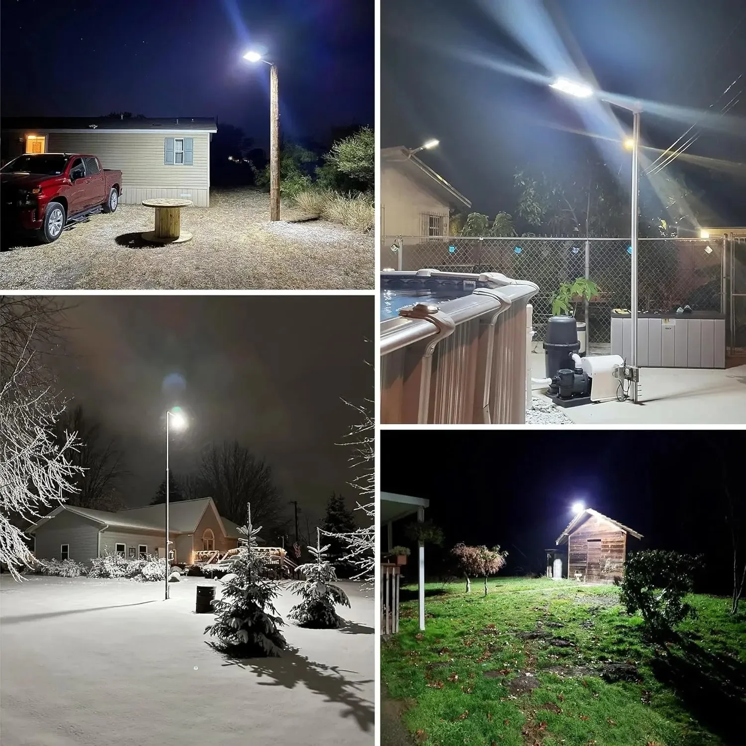 Lumière solaire extérieure de route de puissance élevée pour le hangar imperméable tout en un intégré Led 1000W réverbère solaire pour le chemin de cour de jardin