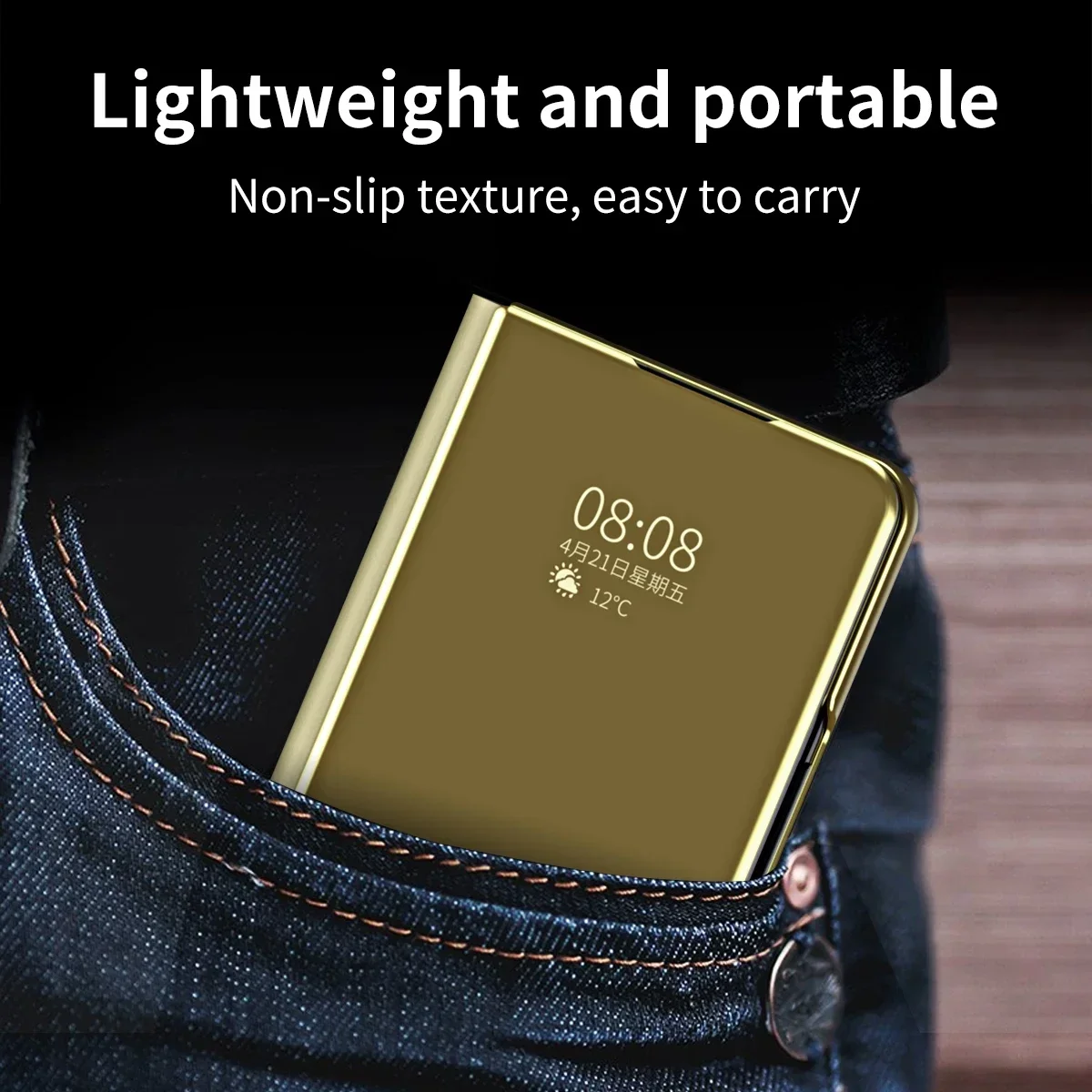 Plating Mirror Leather Cover For Samsung Z Fold 3 Z Fold 2 Smart Window Phone Case for Samsung Z Fold 5 Fold 4 Flip-Free Answer