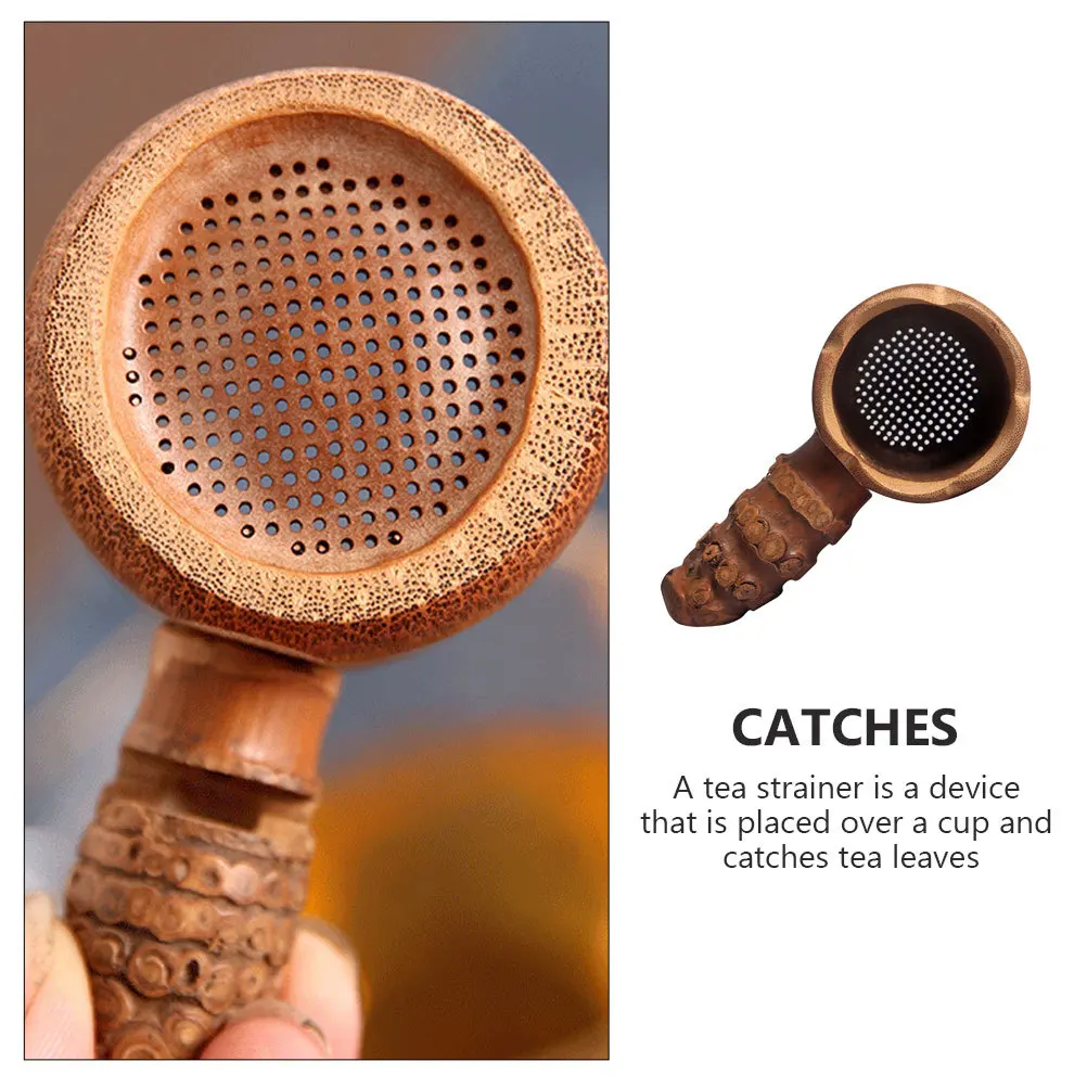 

Japanese Style Bamboo Tea Infuser Unique Design Exquisite Craftsmanship Comfortable Handle Not Slipping Off Ideal Gift for Tea
