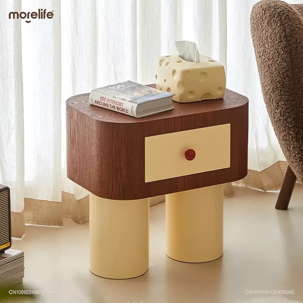 

Nordic Cute Modern Simple Center Side Table Kawaii Nightstands Light Luxury Aesthetic Makeup Table Minimalist Bedroom Furniture