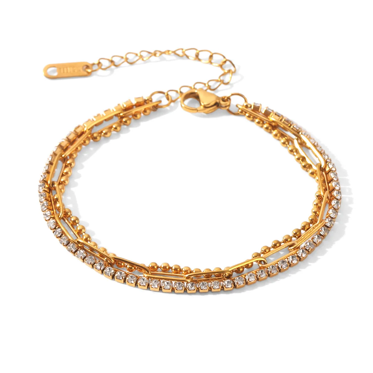 

y2k Tennis Bracelet Chain Gold Plated Stainless Steel For Women CZ Tarnish Free Waterproof Jewelry Luxury Wedding Jewelry