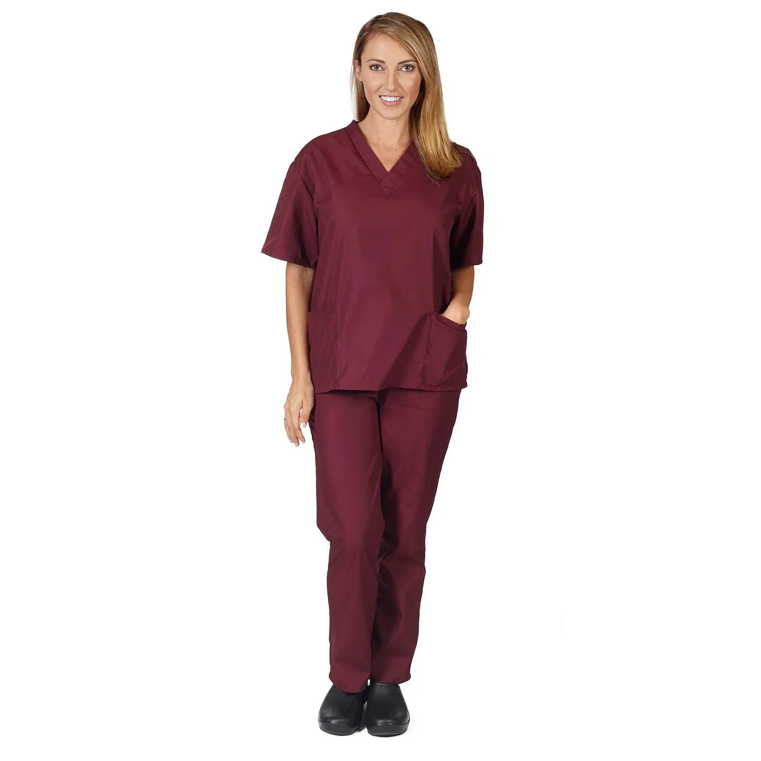 Uniformes médicaux avec poche solide pour documents, uniforme de travail de soins infirmiers à col en V, pantalons Y + unisexes, ensembles de gIslande, vêtements