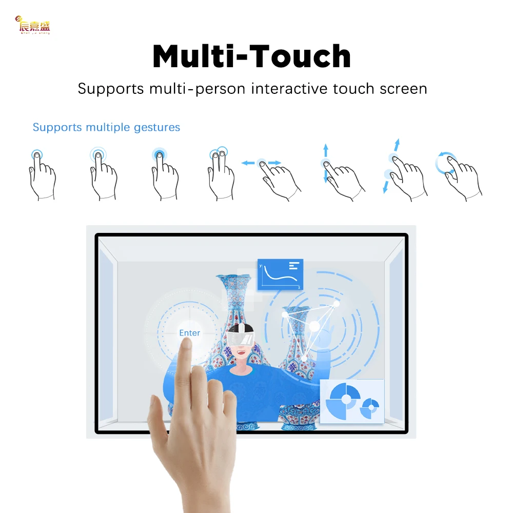 خزانة LCD شفافة ثلاثية الأبعاد شاشة ثلاثية الأبعاد تعمل باللمس إعلان ذكي تفاعلي لقاعات المعارض IP65 SDK