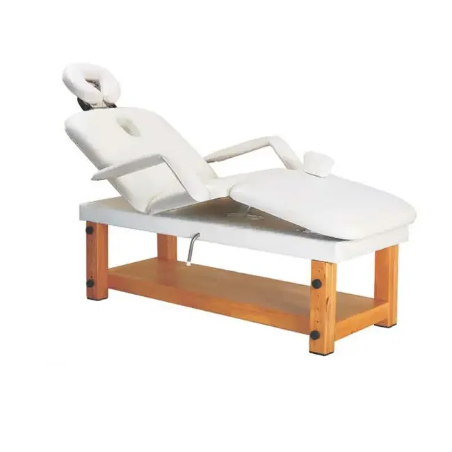 

Three section adjustable spa stationary massage table