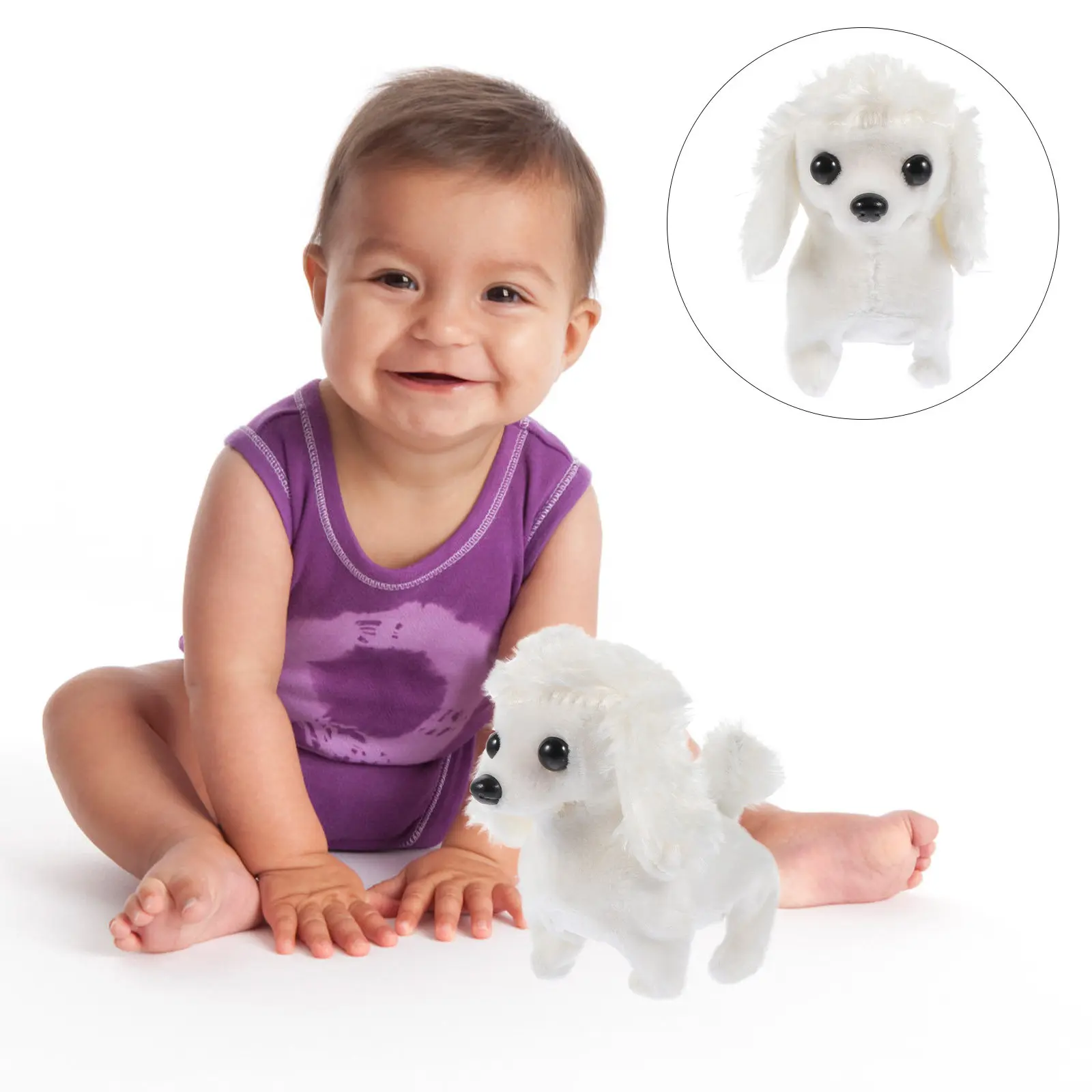 

Имитация электрического щенка: премиальные материалы, прочный, удобный, долговечный, для длительного использования, детская наивность, воспоминания о детстве, ходит, лает