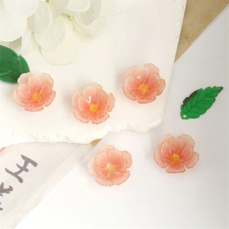 

New style 50pcs/lot 22mm color pattern print cartoon flowers shape handmade floral diy jewelry garment hair accessory