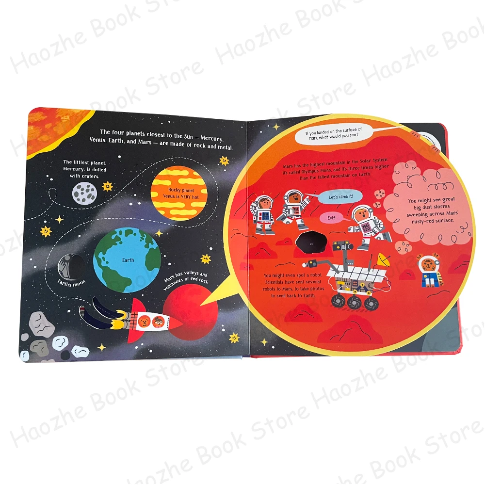 Solar System Usborne Step Inside Science Children Activity English Hardcover Book Space Knowledge Learning Kids Gift Montessori