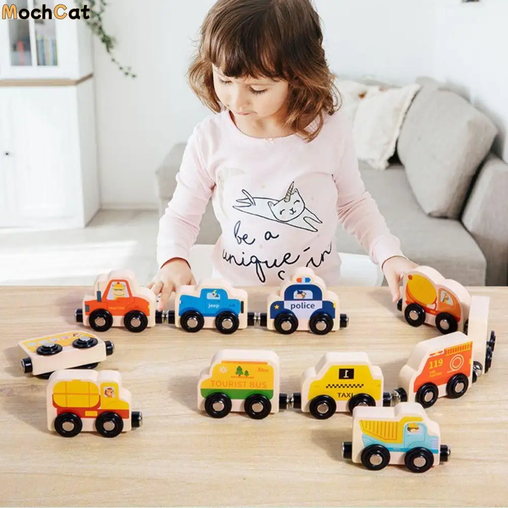 

Number/Animal/Fruits/Dinosaur Magnetic Wooden Train Toys Educational Digit Recognition Montessori Number Train Set