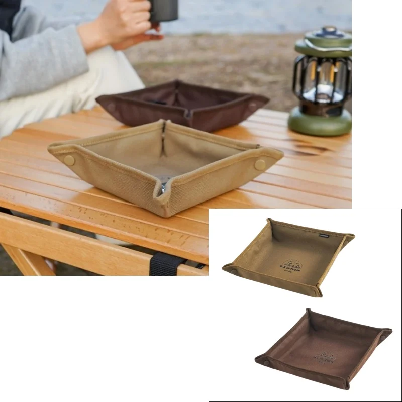 

Outdoor Foldable Camp Organizer Tray | Collapsible Square Storage Box | For Travel & Home Use