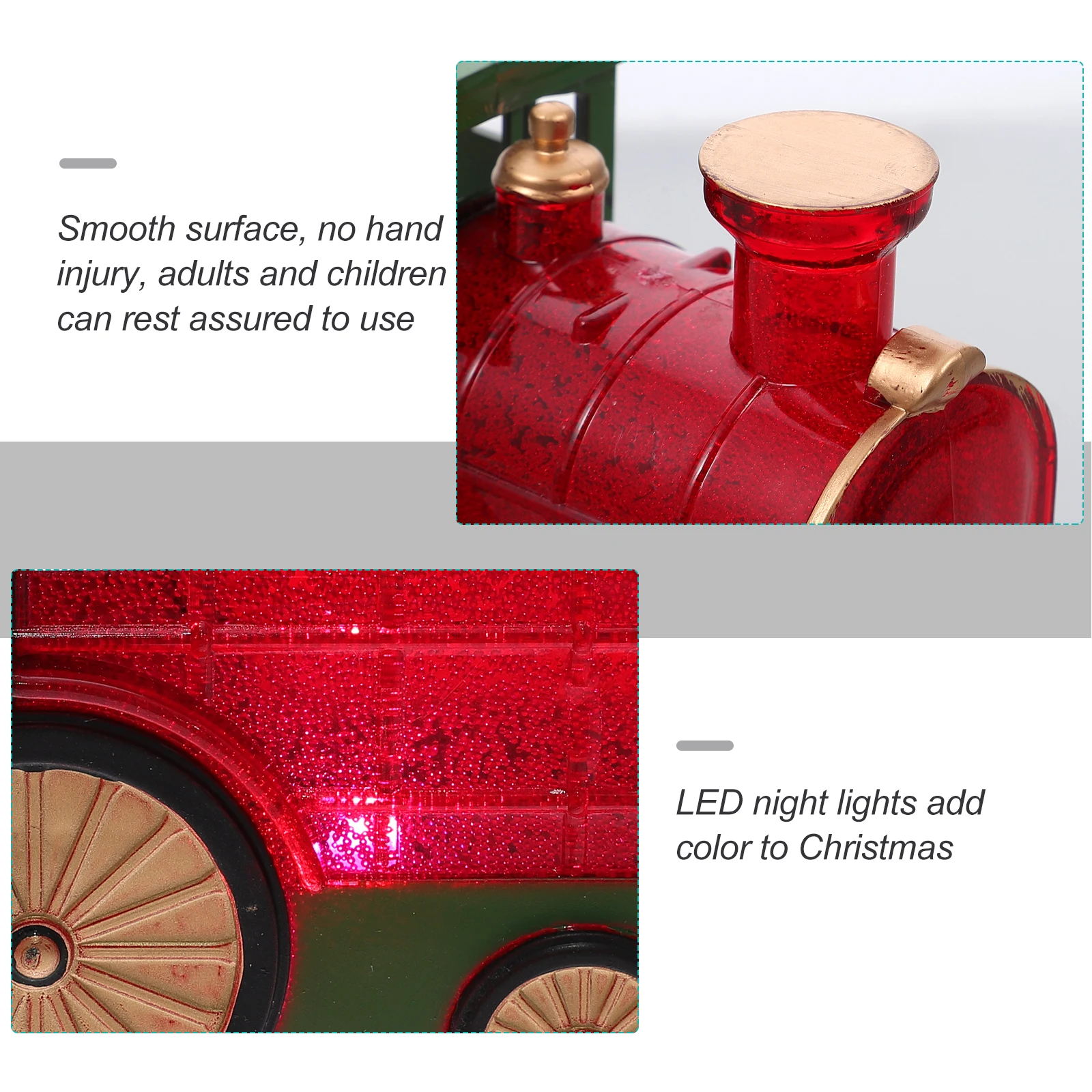 

LED Night Light Christmas Train Adornment Lovely Shape Home Ornament Desktop Decor Kids Toy Non Fading Material Festive