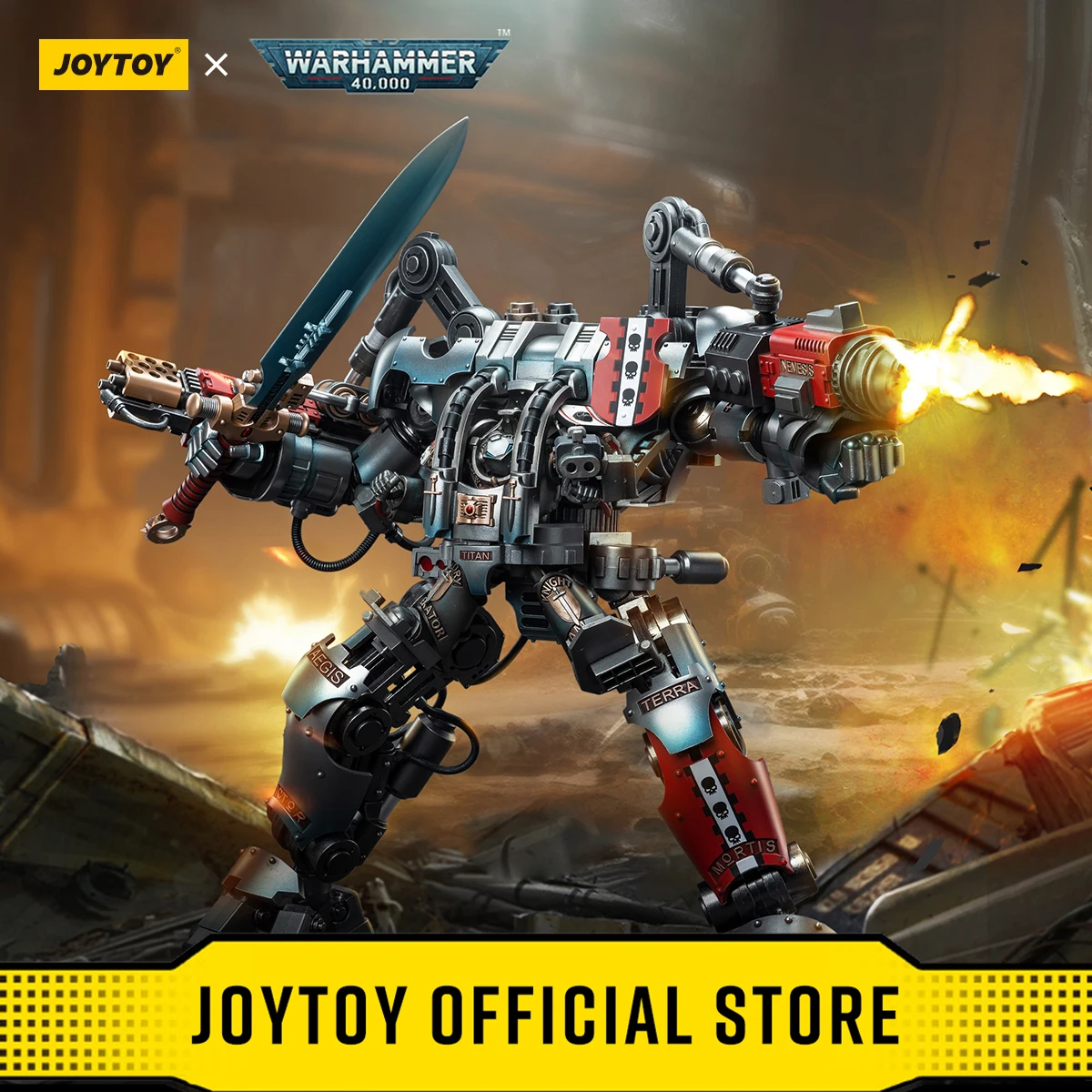 

Фигурки JOYTOY Warhammer 40k 1/18 Mecha Grey Knights Nemesis Dreadknight