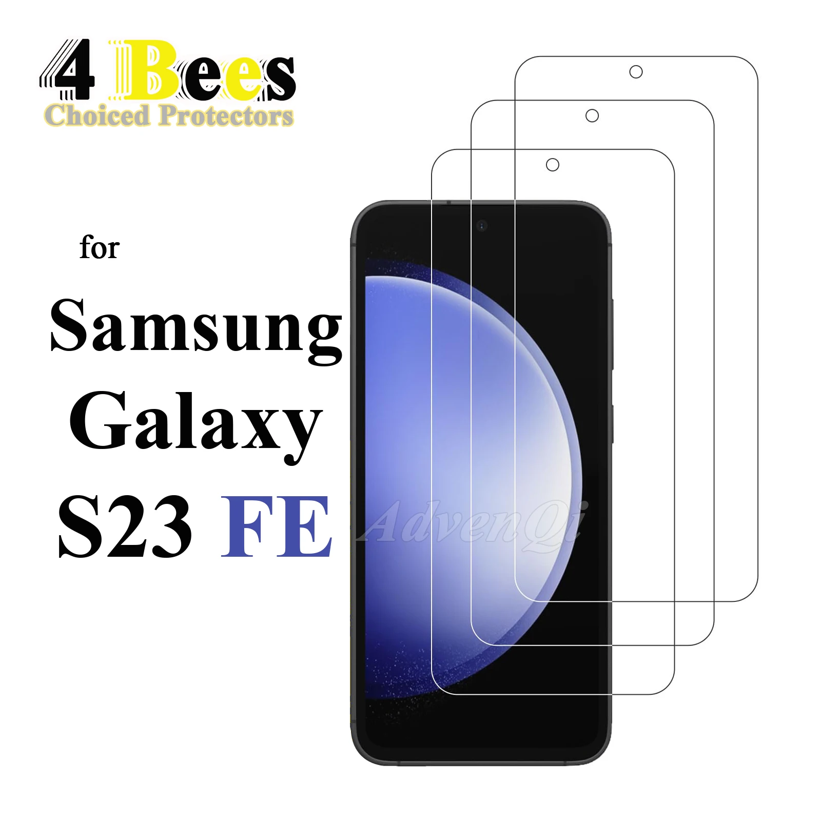 1–4 Stück gehärtetes Glas für Samsung Galaxy S23 FE, Displayschutzfolie, schützender Mica-Kristall, kratzfest, case-freundlich