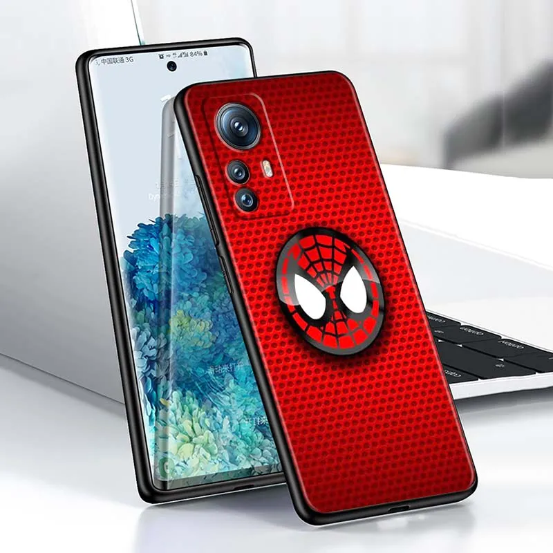 M-M-MarvelS شعار أنيمي غطاء ل Xiaomi Mi 15 14 13 13T 12 12T 12S 11 11i 11T Pro Ultra Lite 5G أسود ناعم #3