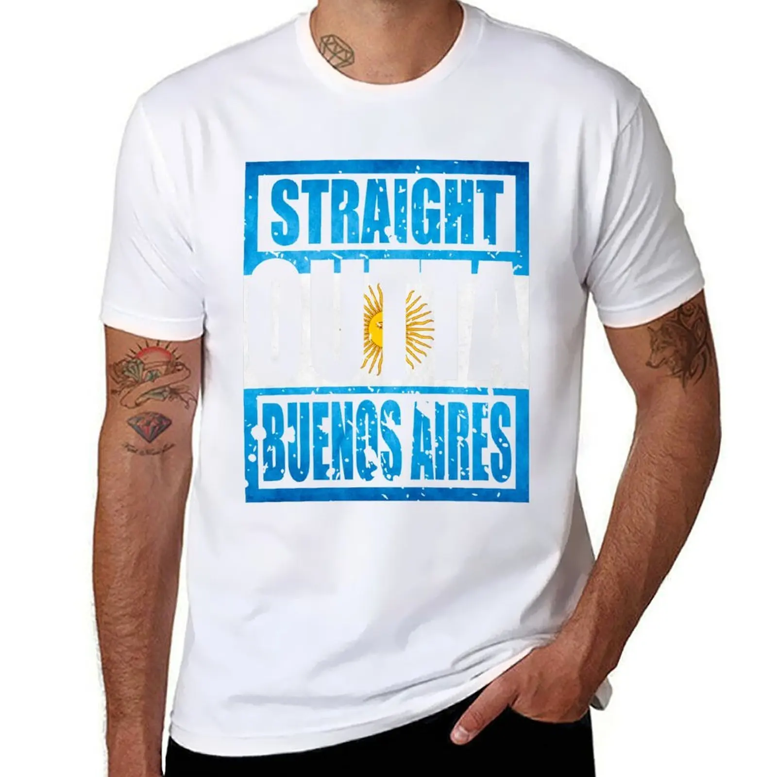 

cotton man Aires t shirts Buenos t Outta T-Shirt man high TShirt slim shirt cotton t fit shirt man for Straight quality