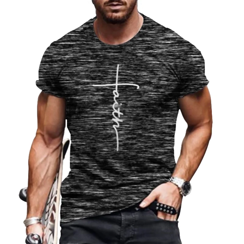 2022 Retro Flag Print Summer T-shirt For Men Fashion Short Sleeve Loose Sports Tshirt Breathable Top 6xl