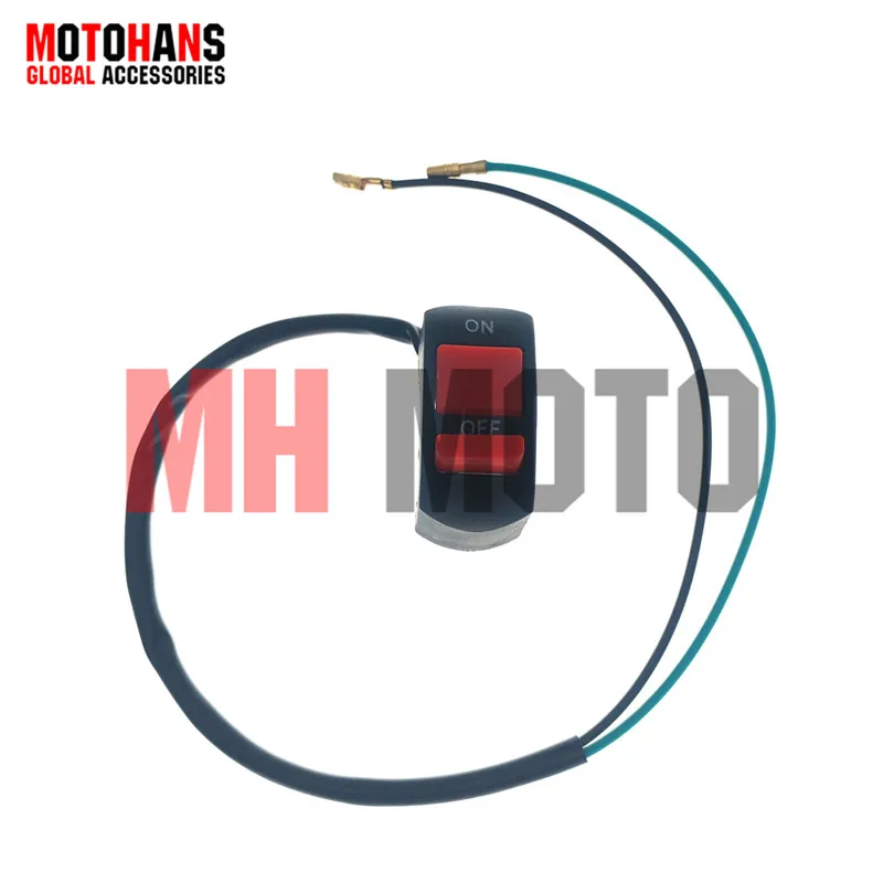 

UNIVERSAL MOTORCYCLE RIGHT HANDLE SWITCH ON-OFF BUTTON HANDLE SWITCH WITH 2 CABLES