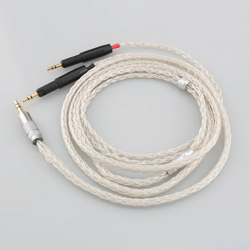HiFi 6.5 มม.2.5 มม.XLR 4.4 มม.16 Core OCC ชุบเงินหูฟังอัพเกรดสําหรับ ATH-R70X หูฟัง